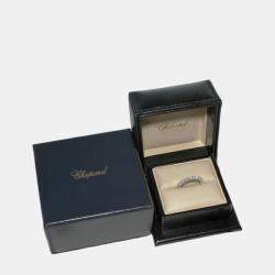 Chopard 18K White Gold and Diamond Band Ring EU 50