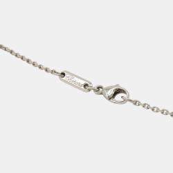 Chopard 18K White Gold and Diamond Happy Diamonds Cross Pendant Necklace