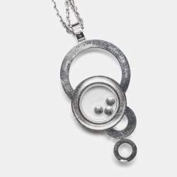 Chopard Happy Bubbles Diamonds 18k White Gold Necklace