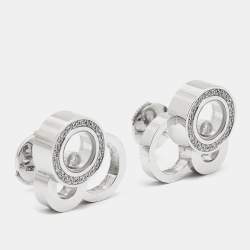 Chopard  Happy Bubble Diamonds 18k White Gold Earrings