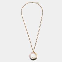 Chopard Happy Diamonds Rainbow Sapphires Diamond 18K Rose Gold Pendant Necklace