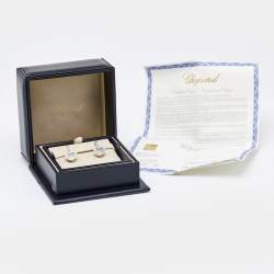 Chopard Happy Hearts Diamond 18K White Gold Drop Earrings