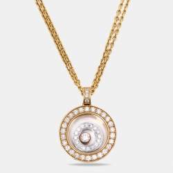 Chopard Happy Spirit Diamonds 18k Two Tone Gold Necklace