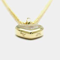 Chopard 18K Yellow Gold and Diamond Happy Diamonds Pendant Necklace