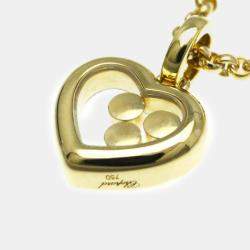Chopard 18K Yellow Gold and Diamond Happy Diamonds Pendant Necklace