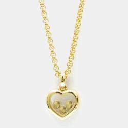 Chopard 18K Yellow Gold and Diamond Happy Diamonds Pendant Necklace