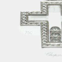 Chopard 18K White Gold and Diamond Happy Diamonds Cross Pendant Necklace