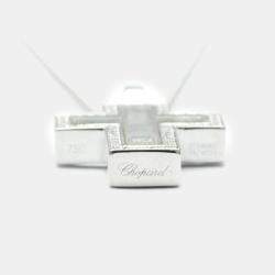 Chopard 18K White Gold and Diamond Happy Diamonds Cross Pendant Necklace