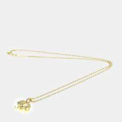 Chopard 18K Yellow Gold Diamond, Sapphire Happy Diamonds Elephant Pendant Necklace