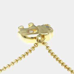 Chopard 18K Yellow Gold Diamond, Sapphire Happy Diamonds Elephant Pendant Necklace