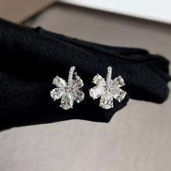Chopard 18K White Gold Diamond 5.28Ct Floral Earrings  