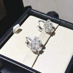 Chopard 18K White Gold Diamond 5.28Ct Floral Earrings  