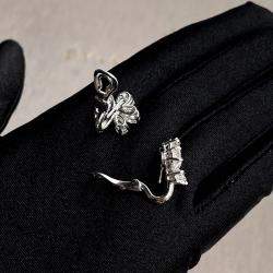 Chopard 18K White Gold Diamond 5.28Ct Floral Earrings  