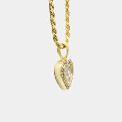 Chopard 18K Yellow Gold Diamond Happy Hearts Icon Pendant Necklace