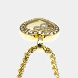 Chopard 18K Yellow Gold Diamond Happy Hearts Icon Pendant Necklace