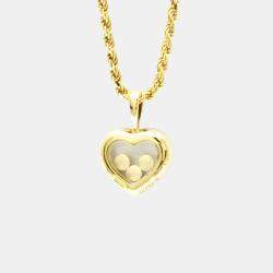 Chopard 18K Yellow Gold Diamond Happy Hearts Icon Pendant Necklace