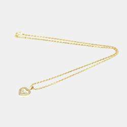 Chopard 18K Yellow Gold Diamond Happy Hearts Icon Pendant Necklace