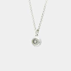 Chopard 18K White Gold Diamond Miss Happy Necklace 