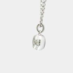 Chopard 18K White Gold Diamond Miss Happy Necklace 