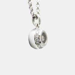 Chopard 18K White Gold Diamond Miss Happy Necklace 