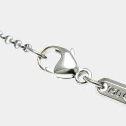 Chopard 18K White Gold Diamond Miss Happy Necklace 