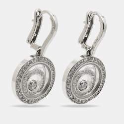 Chopard Happy Spirit Diamonds 18k White Gold Earrings