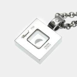 مملوكة مسبقًا قلادة شوبارد ذهب أبيض عيار 18 ألماس هابي مربعة