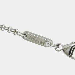 مملوكة مسبقًا قلادة شوبارد ذهب أبيض عيار 18 ألماس هابي مربعة