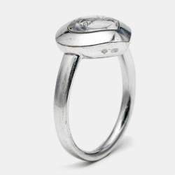 Chopard Happy Hearts Diamonds 18k White Gold Ring Size 53