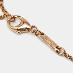 مملوكة مسبقًا Chopard Happy Hearts Onyx Diamonds 18k Rose Gold Necklace