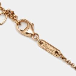 مملوكة مسبقًا Chopard Happy Hearts Onyx Diamonds 18k Rose Gold Necklace