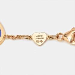 Pre Owned Chopard Happy Hearts Lapis Lazuli Diamond 18k Rose Gold Bracelet