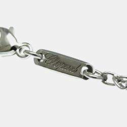 Pre Owned Chopard Happy Diamonds Icon 18K White Gold and Diamond Pendant Necklace