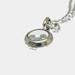 Pre Owned Chopard Happy Diamonds Icon 18K White Gold and Diamond Pendant Necklace