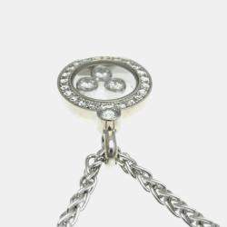 Pre Owned Chopard Happy Diamonds Icon 18K White Gold and Diamond Pendant Necklace