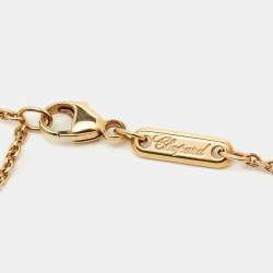 Pre Owned Chopard Happy Diamonds 18K Yellow Gold Heart Pendant Necklace