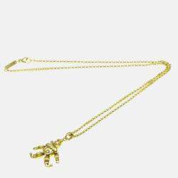 Pre Owned Chopard Happy Diamonds 18K Yellow Gold and Diamond Pendant Necklace