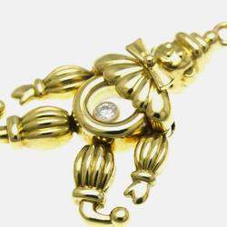 Pre Owned Chopard Happy Diamonds 18K Yellow Gold and Diamond Pendant Necklace