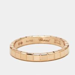 Pre Owned Chopard Ice Cube 18k Rose Gold Ring Size 49