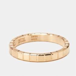 Pre Owned Chopard Ice Cube 18k Rose Gold Ring Size 49