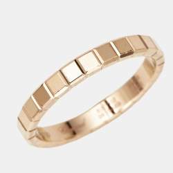 Pre Owned Chopard Ice Cube 18k Rose Gold Ring Size 49