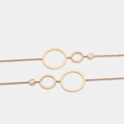 Pre Owned Chopard 18K Yellow Gold Diamond Long Link Station Necklace