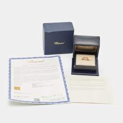 Pre Owned Chopard Ice Cube Diamond 18k Rose Gold Band Ring Size 52