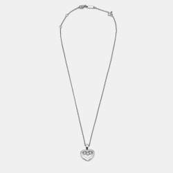 Pre Owned Chopard Happy Diamonds Icon Diamond 18k White Gold Necklace