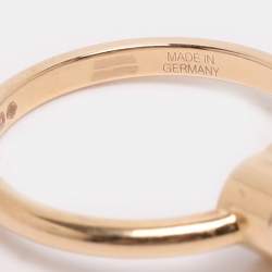 Pre Owned Chopard Happy Diamonds Icon Diamond 18k Yellow Gold Ring Size 50.5
