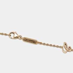 Pre Owned Chopard Happy Diamonds 18k Rose Gold Pendant Necklace