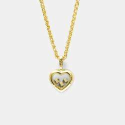 Pre Owned Chopard Happy Diamonds 18K Yellow Gold Diamond Necklace 
