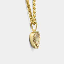 Pre Owned Chopard Happy Diamonds 18K Yellow Gold Diamond Necklace 