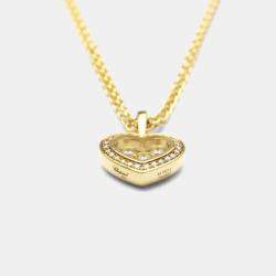 Pre Owned Chopard Happy Diamonds 18K Yellow Gold Diamond Necklace 