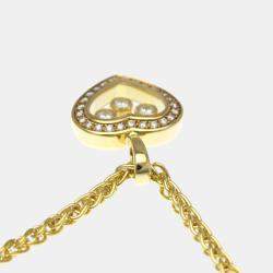 Pre Owned Chopard Happy Diamonds 18K Yellow Gold Diamond Necklace 